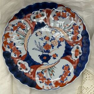 Antique Japanese Arita Imari 19th c. Hand Painted Wall Plate